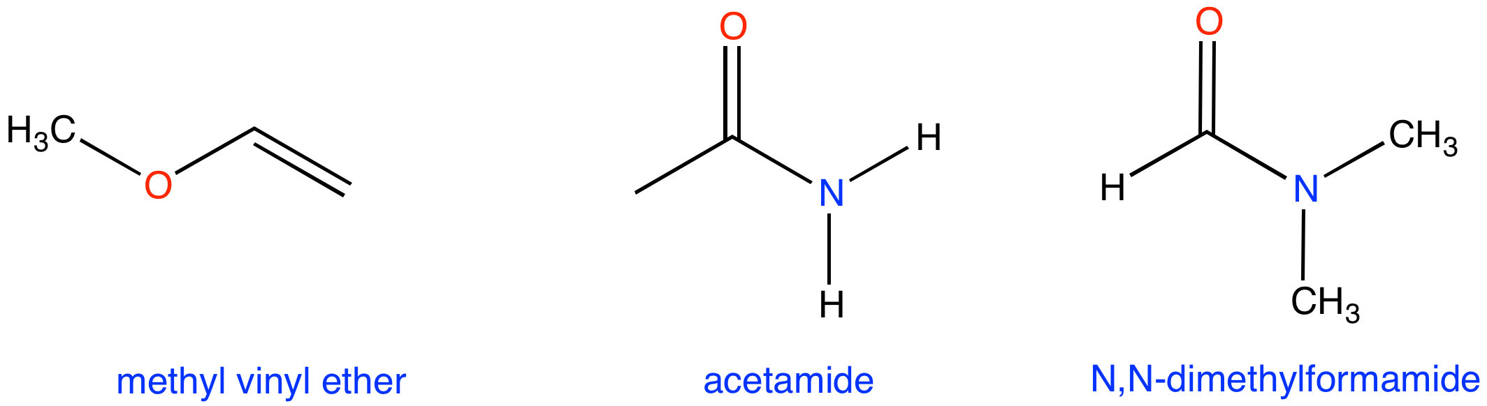 vinyl ether acetamide dimethylformamide