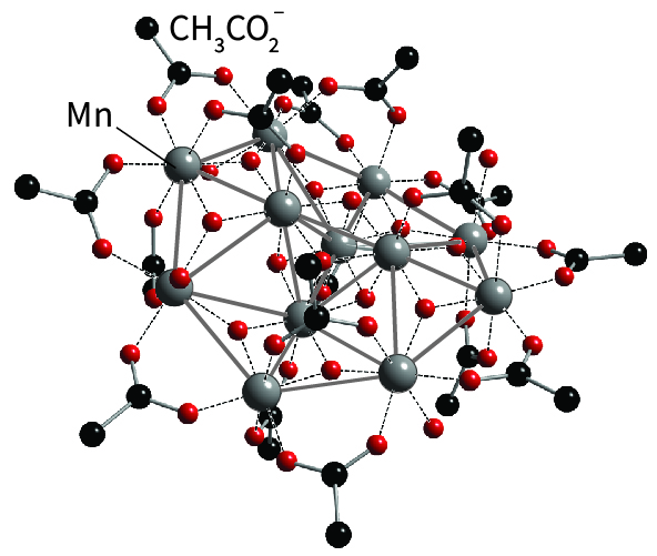 core of the single-molecule magnetic compound Mn12O12(O2CMe)16(H2O)4⋅2MeCO2H⋅4H2O