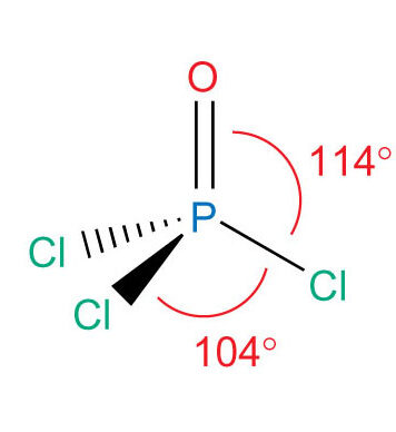 The shape of POCl3.