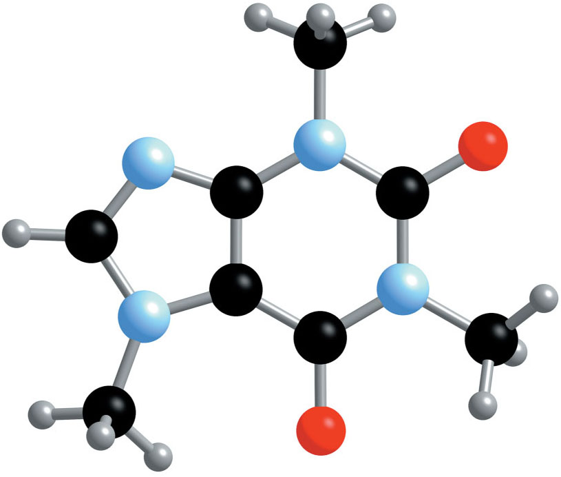 caffeine ball and stick