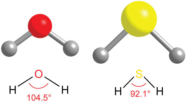 water and hydrogen sulfide
