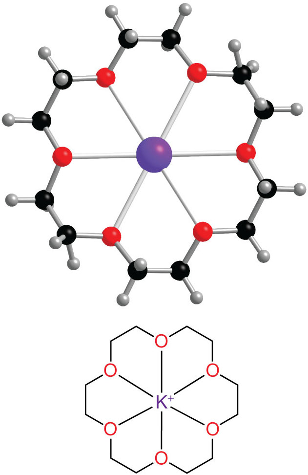 Complex between K+ and [18]crown-6