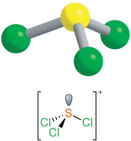 trichlorosulfur cation (SCl3+ ).
