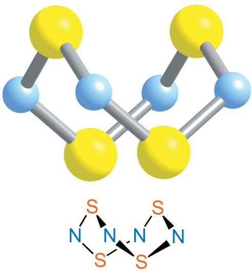 Tetrasulfur tetranitride (S4N4 ).