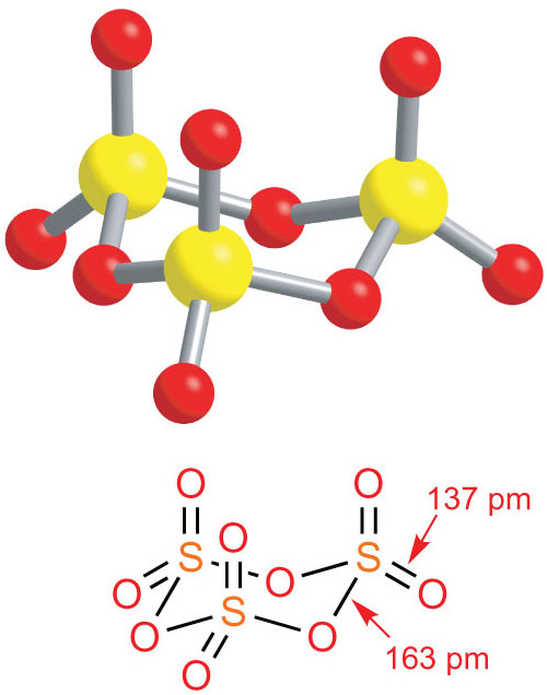 The sulfur trioxide trimer (S3O9 ).
