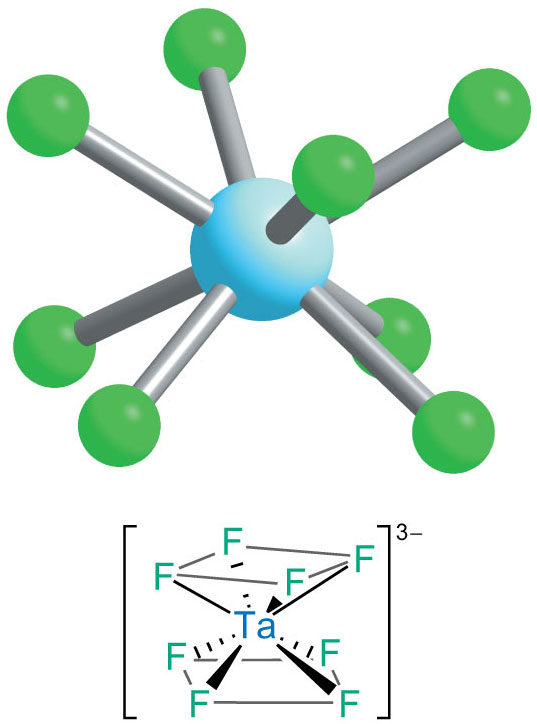 [TaF8]3− (square-antiprismatic).