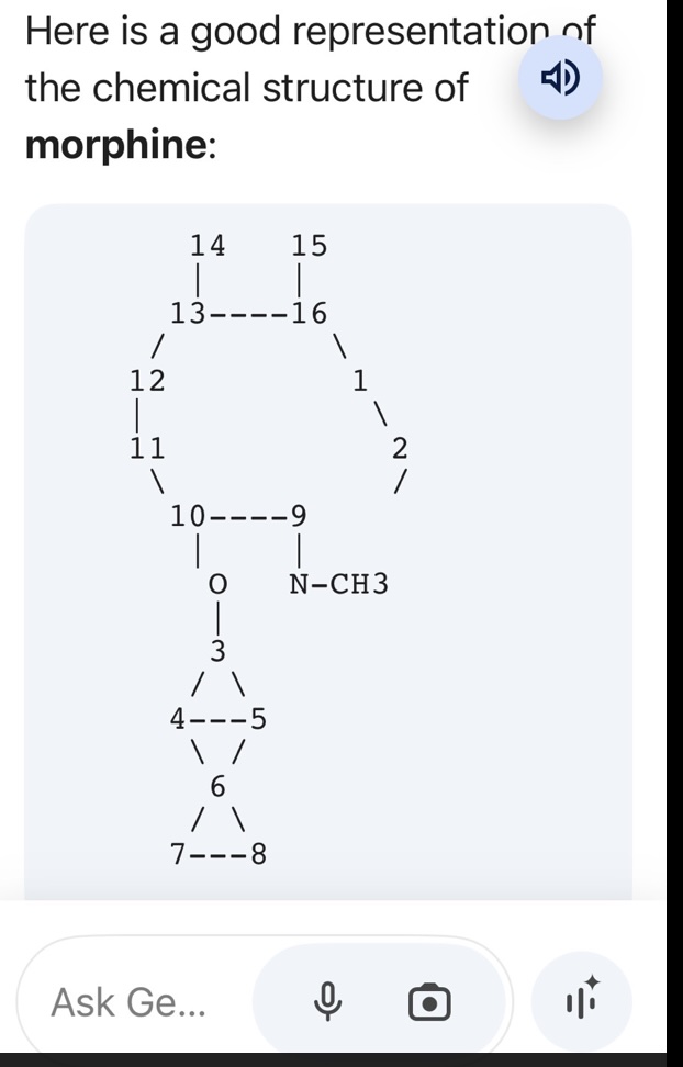 AI structure of morphine (or not)